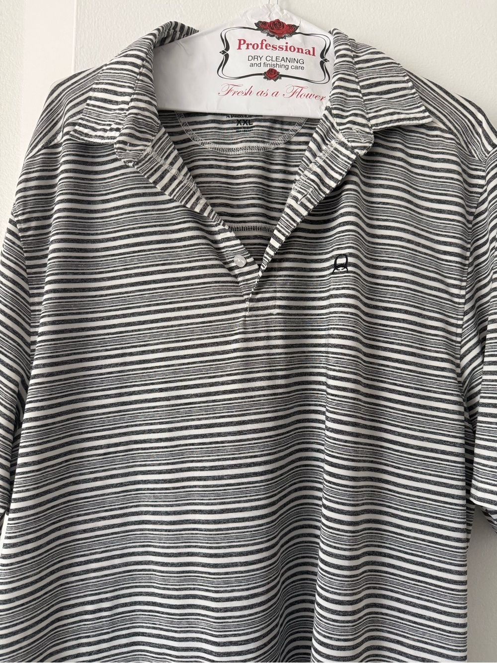 Cinch Black & White Striped Crewneck Tee